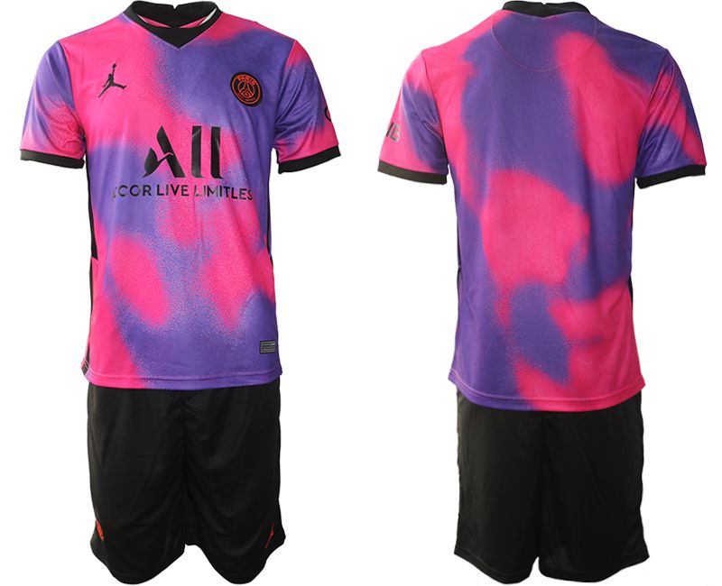 Men 2020-2021 Club Paris St German away purple blank Soccer Jersey->paris st german jersey->Soccer Club Jersey